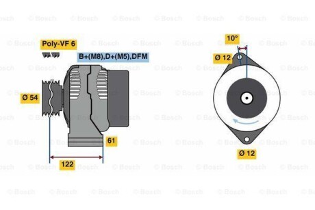 Генератор BOSCH 0 986 049 000