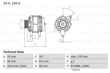 Генератор BOSCH 0 986 049 061 (фото 1)