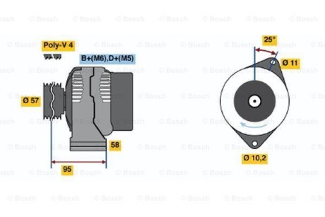 Генератор BOSCH 0 986 049 131