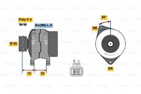 Генератор BOSCH 0 986 049 191