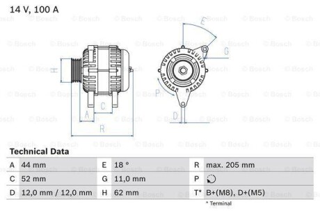 Генератор BOSCH 0 986 049 231 (фото 1)