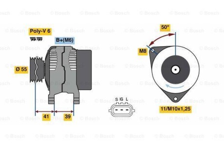 Генератор BOSCH 0 986 049 490