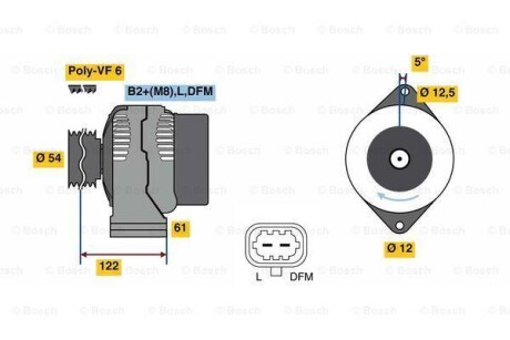 Генератор BOSCH 0 986 080 370