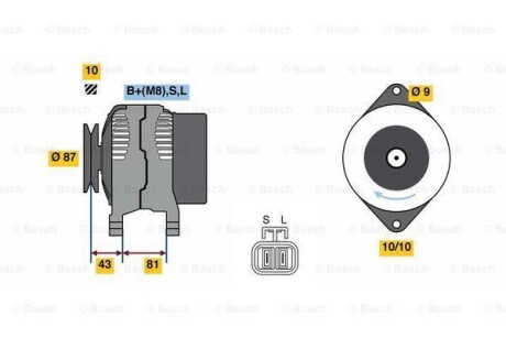 Генератор BOSCH 0 986 080 430 (фото 1)