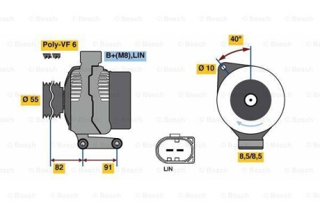 Генератор BOSCH 0 986 080 810