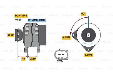 Генератор BOSCH 0 986 081 340