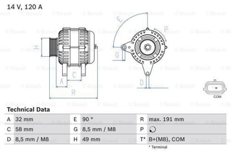 Автозапчасть BOSCH 0986084000