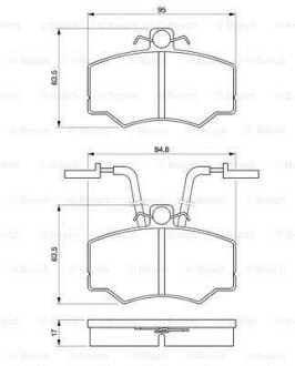 Колодки гальмівні дискові ALFA ROMEO 33 (907A)| 33 Sport Wagon (907B) BOSCH 0986424184 (фото 1)