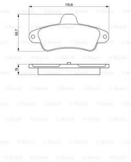 Комплект тормозных колодок, дисковый механизм BOSCH 0 986 424 277