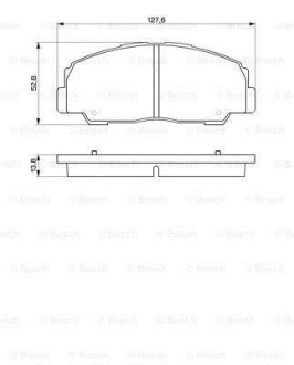 Комплект тормозных колодок, дисковый механизм BOSCH 0986424297