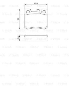 Комплект тормозных колодок, дисковый механизм BOSCH 0986424358