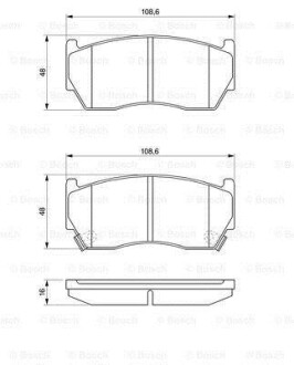 ГАЛЬМІВНІ КОЛОДКИ, ДИСКОВІ BOSCH 0986424369