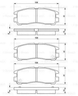 Комплект тормозных колодок, дисковый механизм BOSCH 0 986 424 467