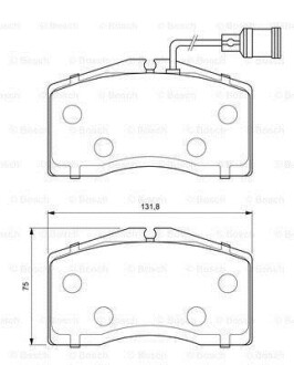 Комплект тормозных колодок, дисковый механизм BOSCH 0 986 424 664