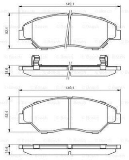 Гальмівні колодки, дискові BOSCH 0 986 424 696