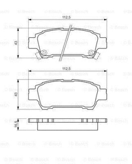 Комплект тормозных колодок, дисковый механизм BOSCH 0 986 424 762 (фото 1)