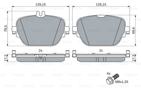 KLOCKI HAM. DB E-KLASA /A238/ 17- BOSCH 0986424858