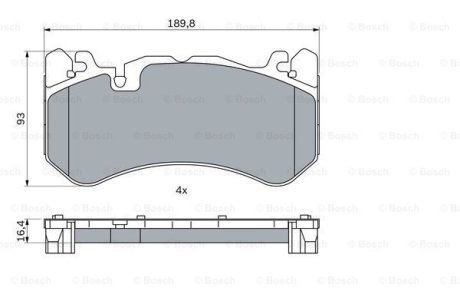 KLOCKI HAM. DB AMG-KLASA /X290/ 18- BOSCH 0986424861