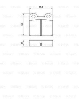 Комплект тормозных колодок, дисковый механизм BOSCH 0986460101