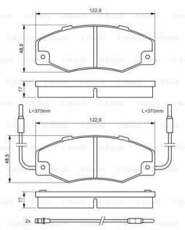 Гальмівні колодки, дискове гальмо (набір) BOSCH 0986460953