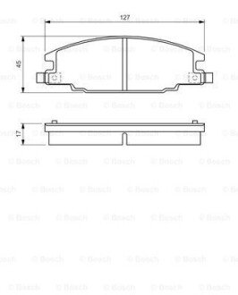 Комплект тормозных колодок. BOSCH 0986460960