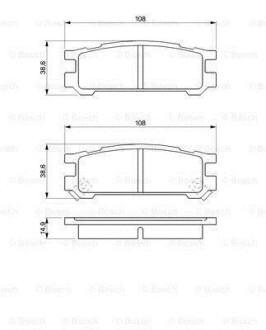 Колодки гальмівні дискові SUBARU SVX 3.3i/Impreza/Legacy -98 BOSCH 0986461143