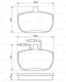 Гальмівні колодки дискові BOSCH 0986467590 (фото 1)