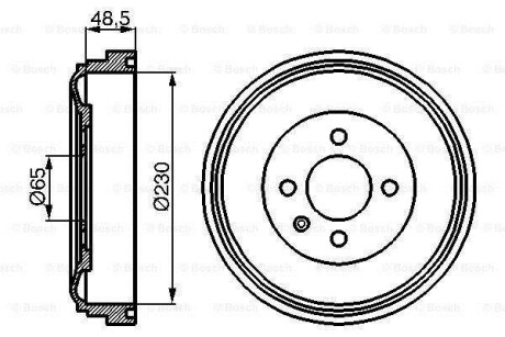 Тормозной барабан BOSCH 0986477036