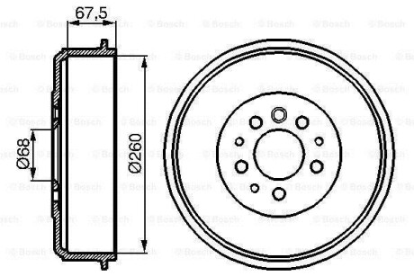 Гальмівний барабан BOSCH 0986477046