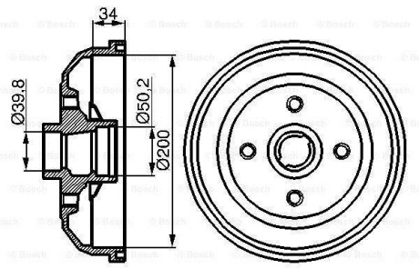 Гальмівний барабан BOSCH 0986477056