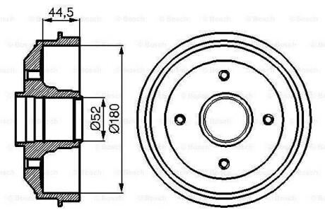 Тормозной барабан BOSCH 0986477070