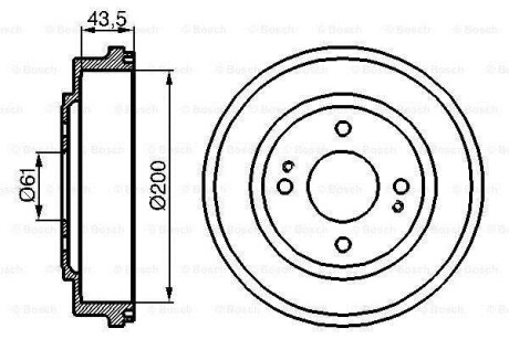 Гальмівний барабан BOSCH 0986477081 (фото 1)