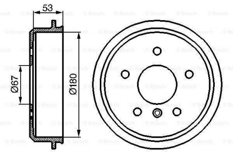 Гальмівний барабан BOSCH 0986477096 (фото 1)