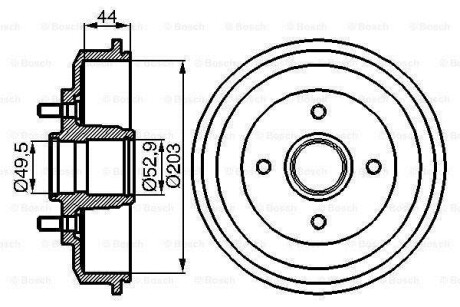 Тормозной барабан BOSCH 0986477102