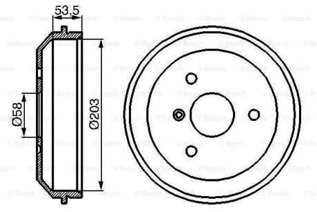 Тормозной барабан BOSCH 0986477103