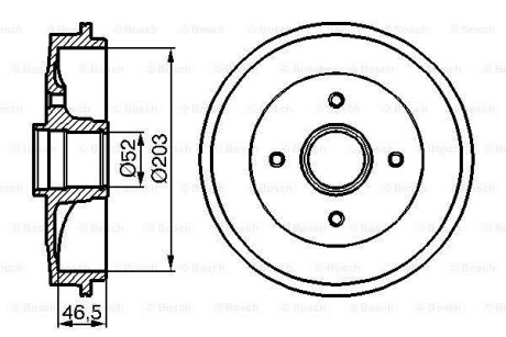 Тормозной барабан BOSCH 0986477124