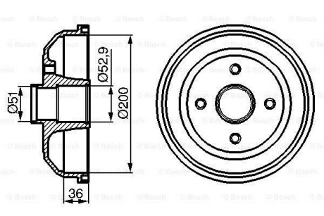 Тормозной барабан BOSCH 0986477134