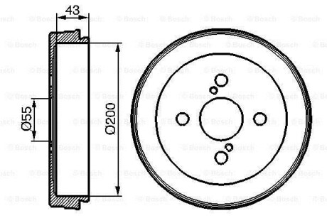 Тормозной барабан BOSCH 0986477138