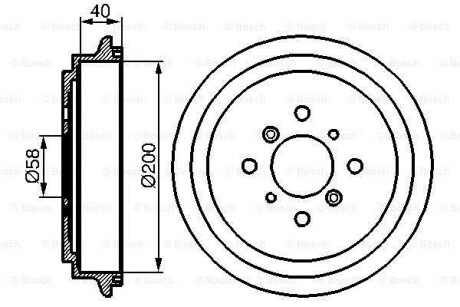 Тормозной барабан BOSCH 0986477141