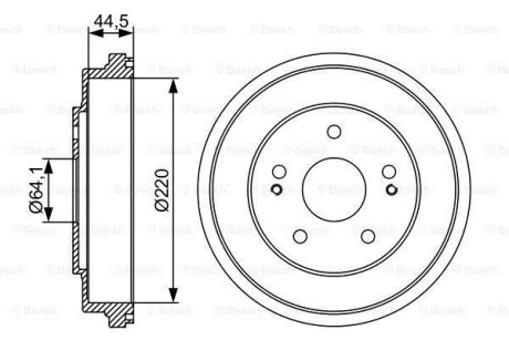 Тормозной барабан BOSCH 0986477147