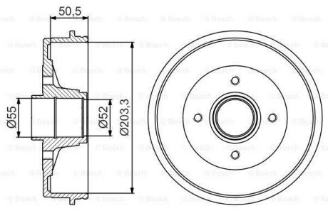 Гальмівний барабан BOSCH 0986477172 (фото 1)