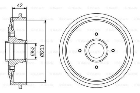 Тормозной барабан BOSCH 0 986 477 201 (фото 1)