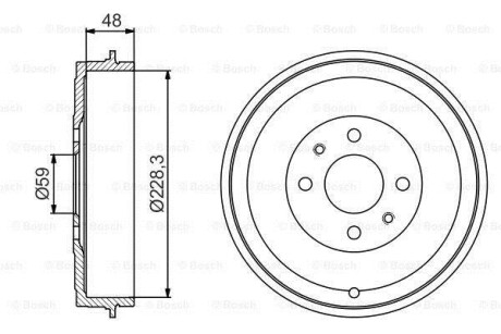 Тормозной барабан BOSCH 0986477212