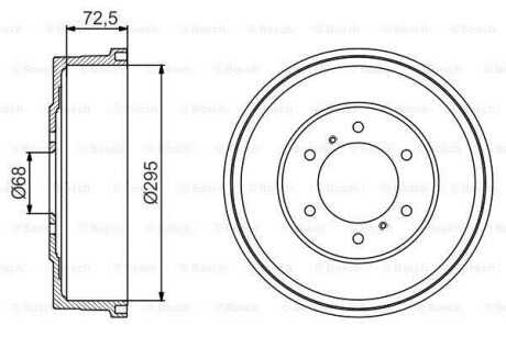 Тормозной барабан BOSCH 0 986 477 215