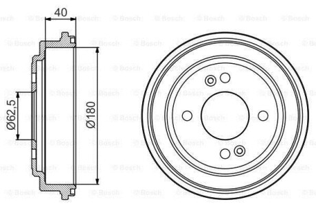 Тормозной барабан BOSCH 0986477216