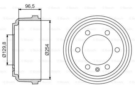 Тормозной барабан BOSCH 0986477218