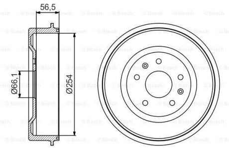 Тормозной барабан BOSCH 0986477227