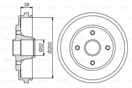 Тормозной барабан BOSCH 0986477229