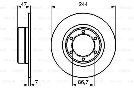 Тормозной диск BOSCH 0986478050