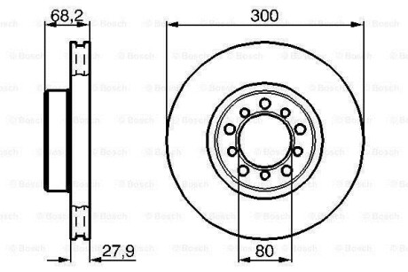 Тормозной диск BOSCH 0986478197